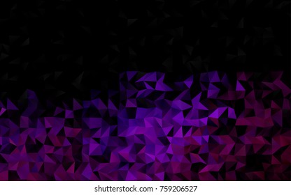 Dark Purple vector abstract polygonal pattern. Colorful abstract illustration with gradient. The completely new template can be used for your brand book.