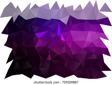 Dark Purple vector abstract polygonal pattern. Glitter abstract illustration with an elegant design. The best triangular design for your business.