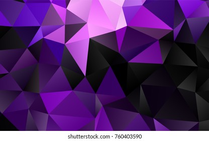 Dark Purple vector abstract polygonal template. A sample with polygonal shapes. A completely new template for your business design.