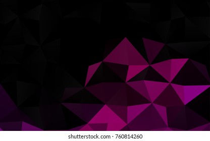 Dark Purple vector abstract polygonal background. An elegant bright illustration with gradient. Brand-new design for your business.