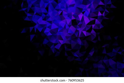 Dark Purple vector abstract polygonal background. Glitter abstract illustration with an elegant design. Brand-new design for your business.