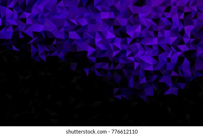 Dark Purple vector abstract polygonal pattern. Shining colored illustration in a brand-new style. Triangular pattern for your business design.