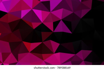 Dark Purple vector abstract polygonal template. Geometric illustration in Origami style with gradient.  A new texture for your design.