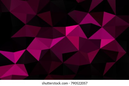 Dark Purple vector abstract polygonal template. An elegant bright illustration with gradient. A new texture for your design.
