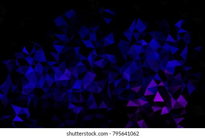Dark Purple vector abstract polygonal pattern. Glitter abstract illustration with an elegant design. The elegant pattern can be used as part of a brand book.