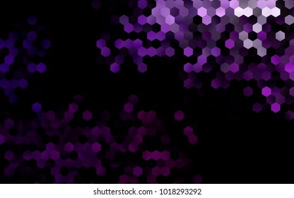 Dark Purple vector abstract textured polygonal background. Brand-new blurry hexagonal design. Pattern can be used for background.