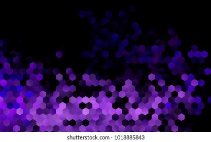 Dark Purple vector abstract textured polygonal background. Brand-new blurry hexagonal design. Pattern can be used for background.