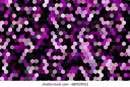 Dark Purple vector abstract textured polygonal background. Brand-new blurry hexagonal design. Pattern can be used for background.