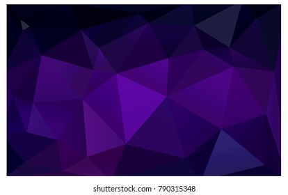 Dark Purple vector abstract textured polygonal background. Blurry triangle design. Pattern can be used for background.