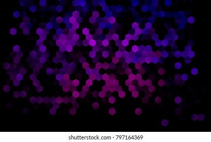 Dark Purple vector abstract textured polygonal background. Brand-new blurry hexagonal design. Pattern can be used for background.