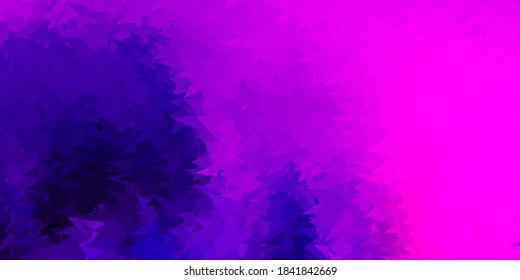 Textura de triángulo abstracto del vector púrpura oscuro. Ilustración abstracta moderna con triángulos poligonales. Muestra para tus diseños.