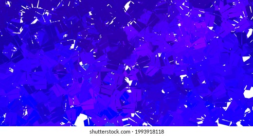 Plantilla de triángulo abstracto de vector púrpura oscuro. Ilustración en vidrio roto con triángulos. Patrón inteligente para sitios web.