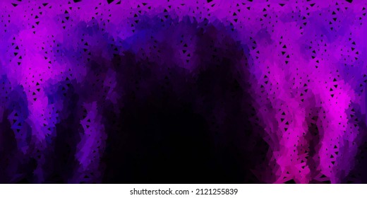 Dunkelviolettes, abstraktes, Vektordreieck-Muster. Intelligente Illustration im Facettenstil mit abstrakten Dreiecken. Multifunktionsfähiges App-Design.