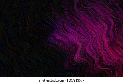 Dark Purple vector backdrop with bent lines. Geometric illustration in marble style with gradient.  New composition for your brand book.