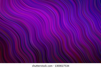 Dark Purple vector backdrop with bent lines. Creative illustration in halftone marble style with gradient. A completely new marble design for your business.