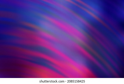 Dark Purple vector backdrop with bent lines. Colorful geometric sample with gradient lines.  Brand new design for your ads, poster, banner.