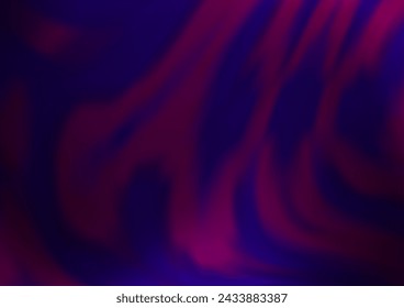 Dark Purple vector backdrop with bent lines. A sample with blurred bubble shapes. Marble design for your web site.