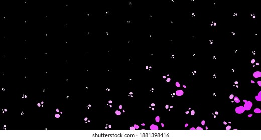 Dark purple vector backdrop with chaotic shapes. Illustration with colorful shapes in abstract style. Modern design for your ads.