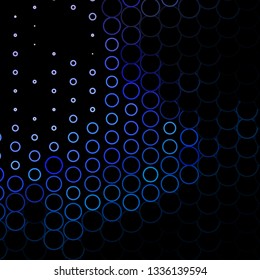 Dark Purple vector backdrop with circles. Modern abstract illustration with colorful circle shapes. Pattern for booklets, leaflets.