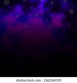 Dark Purple vector backdrop with circles. Illustration with set of shining colorful abstract spheres. Pattern for websites, landing pages.