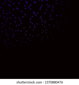 Dark Purple vector backdrop with circles. Illustration with set of shining colorful abstract spheres. New template for your brand book.