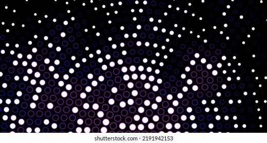 Dark Purple vector backdrop with circles. Abstract illustration with colorful spots in nature style. Design for your commercials.
