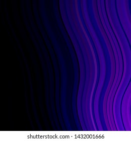 Dark Purple vector backdrop with circular arc. Colorful illustration in circular style with lines. Pattern for busines booklets, leaflets