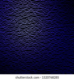 Dark Purple vector backdrop with circular arc. Bright sample with colorful bent lines, shapes. Pattern for websites, landing pages.