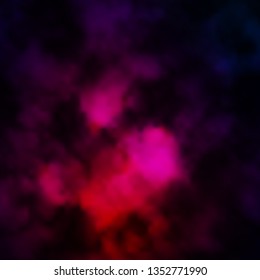 Dark Purple vector backdrop with cumulus. Abstract illustration with colorful gradient clouds. Template for websites.