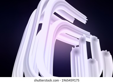 Dark Purple vector backdrop with curved lines. Shining colorful illustration in simple style. A new texture for your  ad, booklets, leaflets.