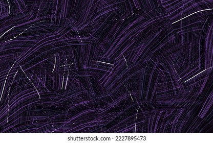 Dark Purple vector backdrop with curved lines. Colorful abstract illustration with gradient lines. Business design for posters, banners.