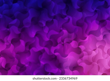 Dark Purple vector backdrop with curved lines. A shining illustration, which consists of curved lines. Elegant pattern for a brand book.