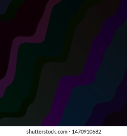 Dark Purple vector backdrop with curves. Abstract illustration with gradient bows. Pattern for ads, commercials.