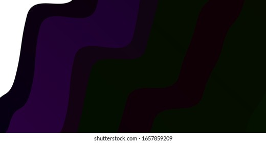 Fondo vector púrpura oscuro con curvas. Ilustración abstracta con arcos degradados. Patrón de anuncios, comerciales.