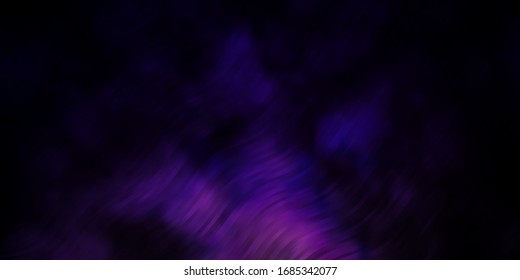 Fondo vector púrpura oscuro con curvas. Ilustración colorida en estilo circular con líneas. Diseño inteligente para sus promociones.