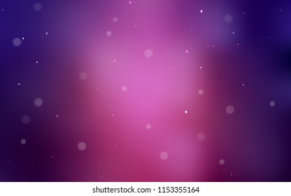 Dark Purple vector backdrop with dots. Abstract illustration with colored bubbles in nature style. Completely new template for your brand book.