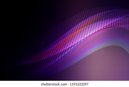 Dark Purple vector backdrop with dots and lines. Illustration with set of colorful abstract circles and lines. Pattern for ads, leaflets.
