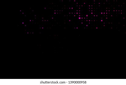 Dark Purple vector backdrop with dots. Beautiful colored illustration with blurred circles in nature style. Design for business adverts.