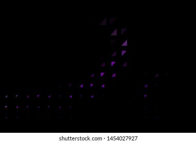 Dark Purple vector backdrop with dots. Glitter abstract illustration with blurred drops of rain. Design for posters, banners.