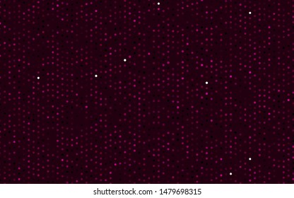 Dark Purple vector backdrop with dots. Abstract illustration with colored bubbles in nature style. Design for business adverts.