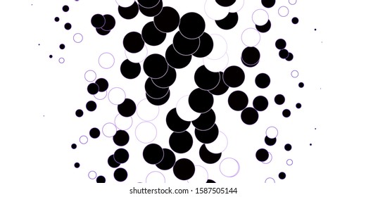 Dark Purple vector backdrop with dots. Abstract illustration with colorful spots in nature style. New template for a brand book.