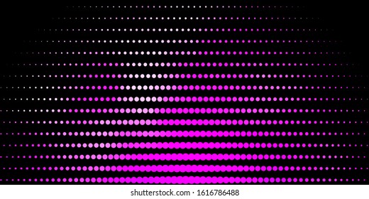 Dark Purple vector backdrop with dots. Abstract decorative design in gradient style with bubbles. Pattern for booklets, leaflets.