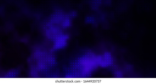 Dark Purple vector backdrop with dots. Colorful illustration with gradient dots in nature style. Pattern for wallpapers, curtains.