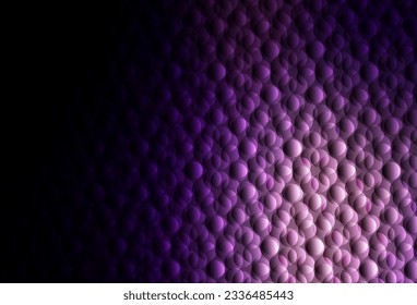 Dark Purple vector backdrop with dots. Blurred bubbles on abstract background with colorful gradient. Design for poster, banner of websites.