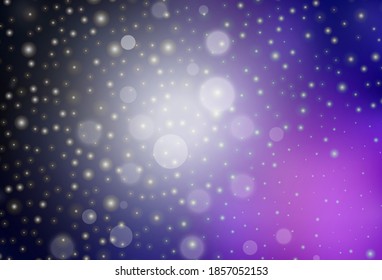 Dark Purple vector backdrop in holiday style. Simple gradient illustration with Christmas attributes. Best design for a college poster, banner.