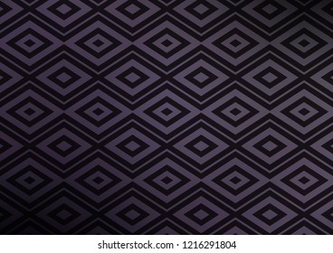 Dark Purple vector backdrop with lines, cubes. Shining colorful illustration with lines, rectangles. Best design for your ad, poster, banner.