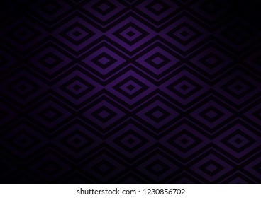 Dark Purple vector backdrop with lines, cubes. Glitter abstract illustration with colorful lines, rhombuses. Pattern for ads, posters, banners.