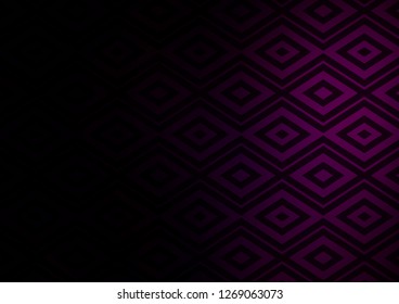 Dark Purple vector backdrop with lines, cubes. Shining colorful illustration with lines, rectangles. Pattern for business booklets, leaflets.