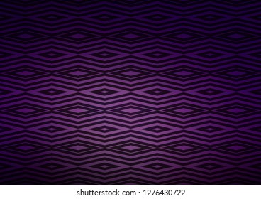 Dark Purple vector backdrop with lines, cubes. Shining colorful illustration with lines, rectangles. Pattern for ads, posters, banners.