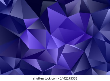 Dark Purple vector backdrop with lines, triangles. Triangles on abstract background with colorful gradient. Smart design for your adverts.